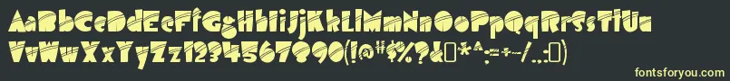 AirmolestripeRegular Font – Yellow Fonts on Black Background