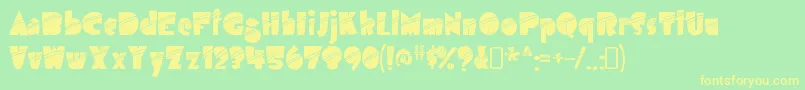 AirmolestripeRegular Font – Yellow Fonts on Green Background