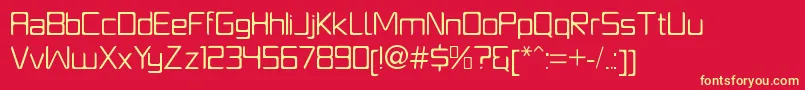 PlatformoneBook Font – Yellow Fonts on Red Background