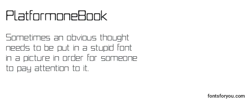 PlatformoneBook Font