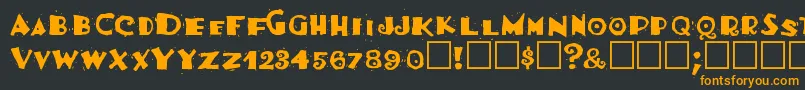 Burrito Font – Orange Fonts on Black Background