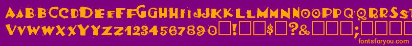 Burrito Font – Orange Fonts on Purple Background