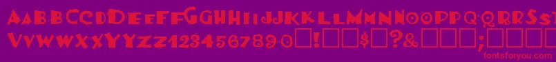 Burrito Font – Red Fonts on Purple Background