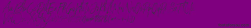 StronglovesFree-Schriftart – Schwarze Schriften auf violettem Hintergrund