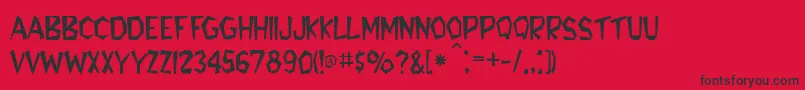 FlintstoneRegular Font – Black Fonts on Red Background