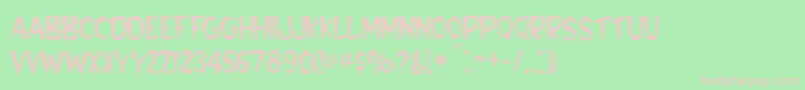 FlintstoneRegular Font – Pink Fonts on Green Background