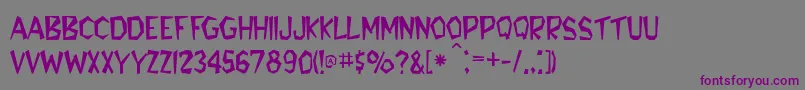 FlintstoneRegular Font – Purple Fonts on Gray Background
