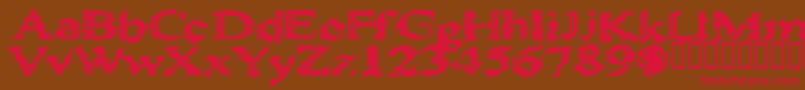 HeatSinks586 Font – Red Fonts on Brown Background