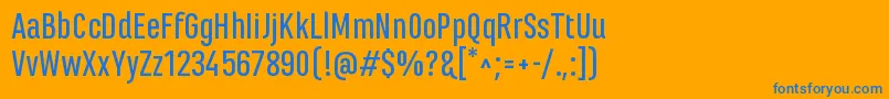 フォントMarianinaFyMedium – オレンジの背景に青い文字