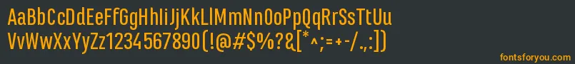 Шрифт MarianinaFyMedium – оранжевые шрифты на чёрном фоне