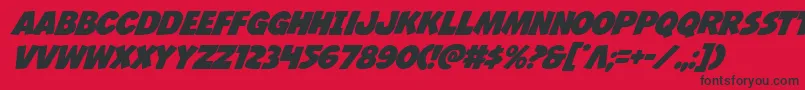 Jcandlestick Font – Black Fonts on Red Background