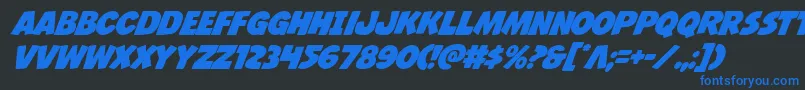 Jcandlestick Font – Blue Fonts on Black Background