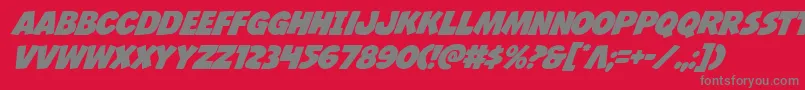 Jcandlestick Font – Gray Fonts on Red Background
