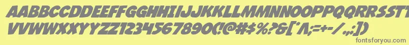 Jcandlestick Font – Gray Fonts on Yellow Background