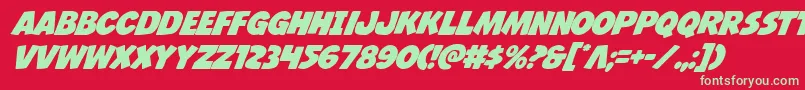 Jcandlestick Font – Green Fonts on Red Background