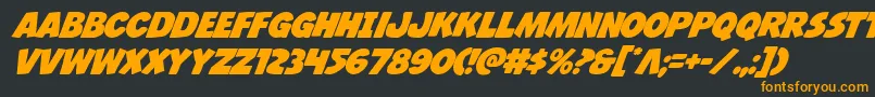 Jcandlestick Font – Orange Fonts on Black Background