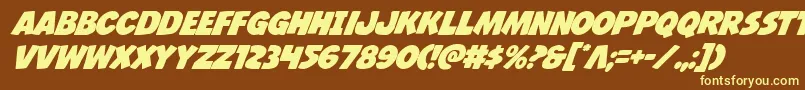 Jcandlestick Font – Yellow Fonts on Brown Background