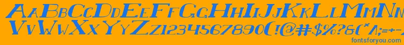 Chardinei Font – Blue Fonts on Orange Background