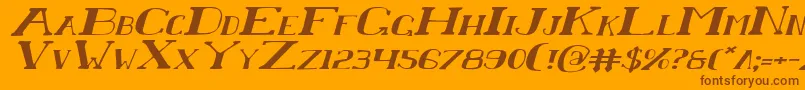 Chardinei Font – Brown Fonts on Orange Background