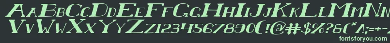 Chardinei Font – Green Fonts on Black Background