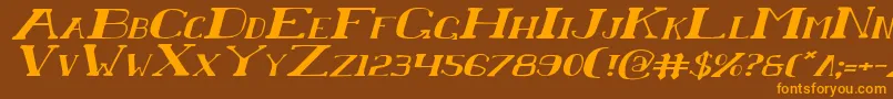 Chardinei Font – Orange Fonts on Brown Background