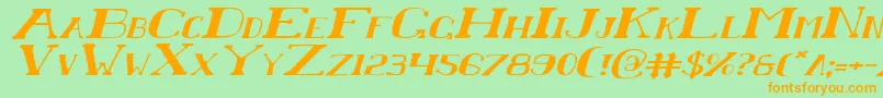 Chardinei Font – Orange Fonts on Green Background