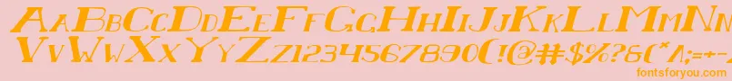 Chardinei Font – Orange Fonts on Pink Background