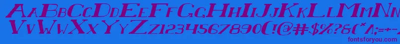 Chardinei Font – Purple Fonts on Blue Background