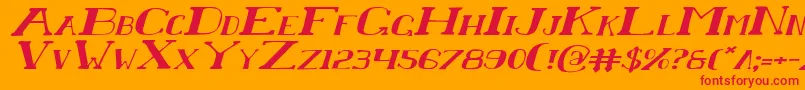 Chardinei Font – Red Fonts on Orange Background