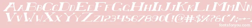 Chardinei-Schriftart – Weiße Schriften auf rosa Hintergrund