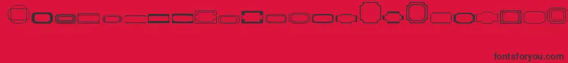 Borders1Regular Font – Black Fonts on Red Background