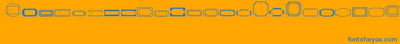 Borders1Regular Font – Blue Fonts on Orange Background