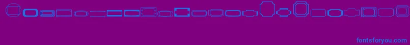 Borders1Regular Font – Blue Fonts on Purple Background