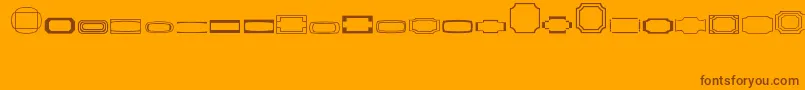 Borders1Regular Font – Brown Fonts on Orange Background