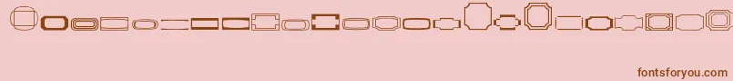 Borders1Regular Font – Brown Fonts on Pink Background