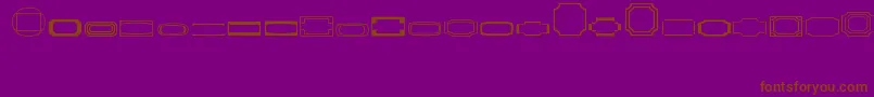 Borders1Regular-fontti – ruskeat fontit violetilla taustalla