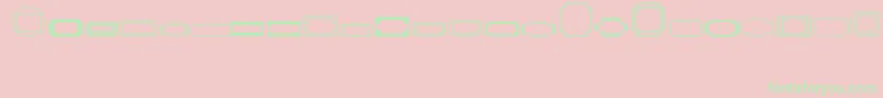 Borders1Regular-Schriftart – Grüne Schriften auf rosa Hintergrund