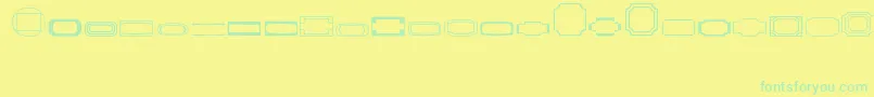 Borders1Regular Font – Green Fonts on Yellow Background