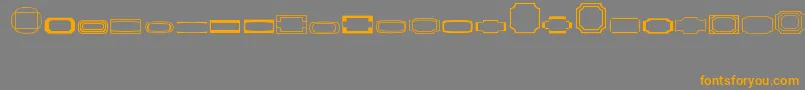 Borders1Regular Font – Orange Fonts on Gray Background