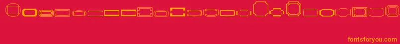 Borders1Regular Font – Orange Fonts on Red Background