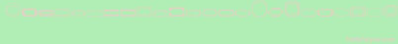 Borders1Regular Font – Pink Fonts on Green Background