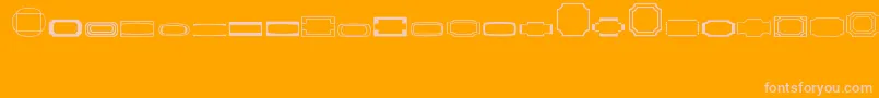 フォントBorders1Regular – オレンジの背景にピンクのフォント