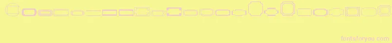 Borders1Regular Font – Pink Fonts on Yellow Background