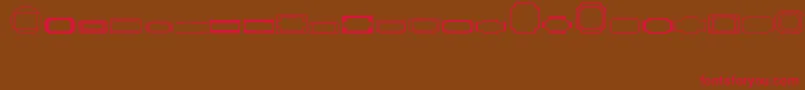 Borders1Regular Font – Red Fonts on Brown Background