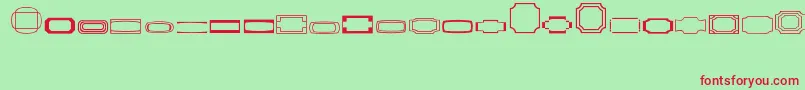 フォントBorders1Regular – 赤い文字の緑の背景