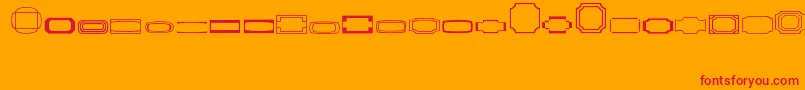 Borders1Regular Font – Red Fonts on Orange Background