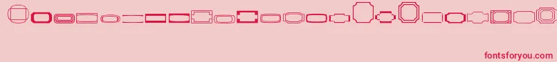 Borders1Regular Font – Red Fonts on Pink Background