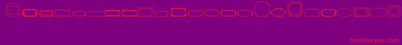 Borders1Regular Font – Red Fonts on Purple Background