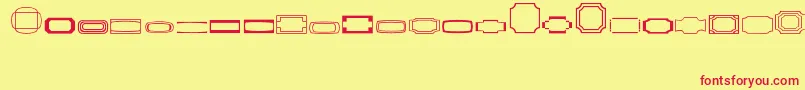 フォントBorders1Regular – 赤い文字の黄色い背景
