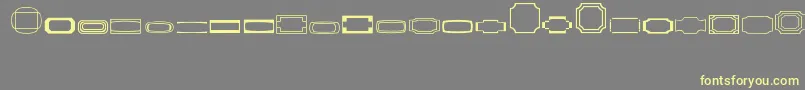 Borders1Regular Font – Yellow Fonts on Gray Background